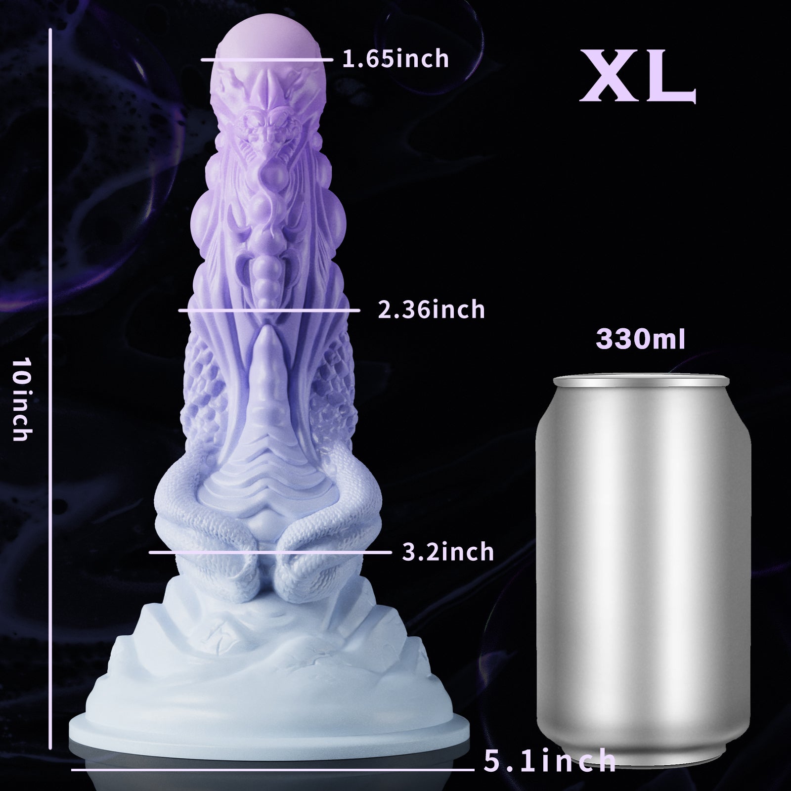 Selina: Snake Fansty Silicone Dildo Creature Cocks Monster Dildos for Women With Strong Suction Cup